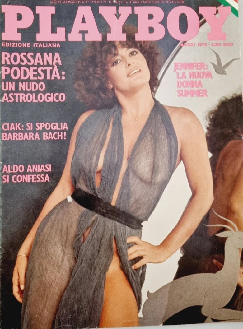 PLAYBOY (It) magazine side cover  March 1978