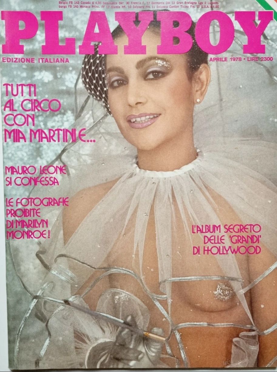 PLAYBOY (It) magazine side cover  April 1978