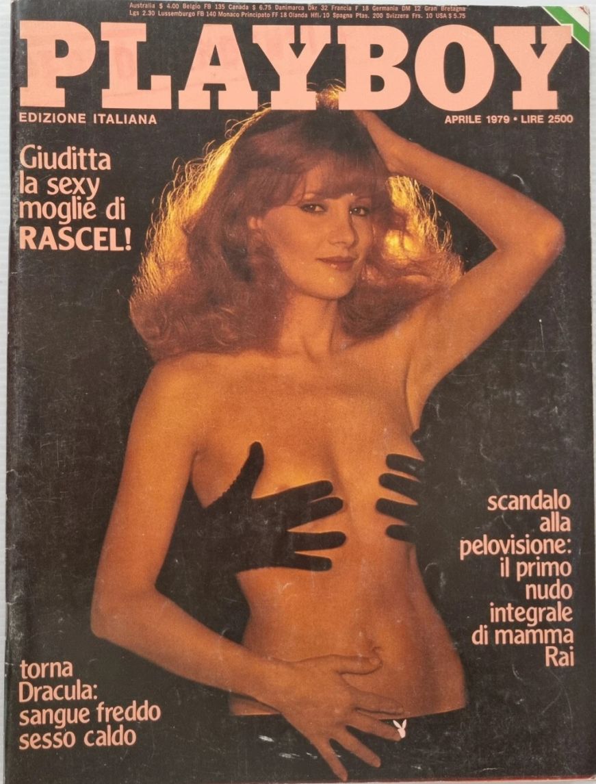 PLAYBOY (It) magazine side cover  April 1979