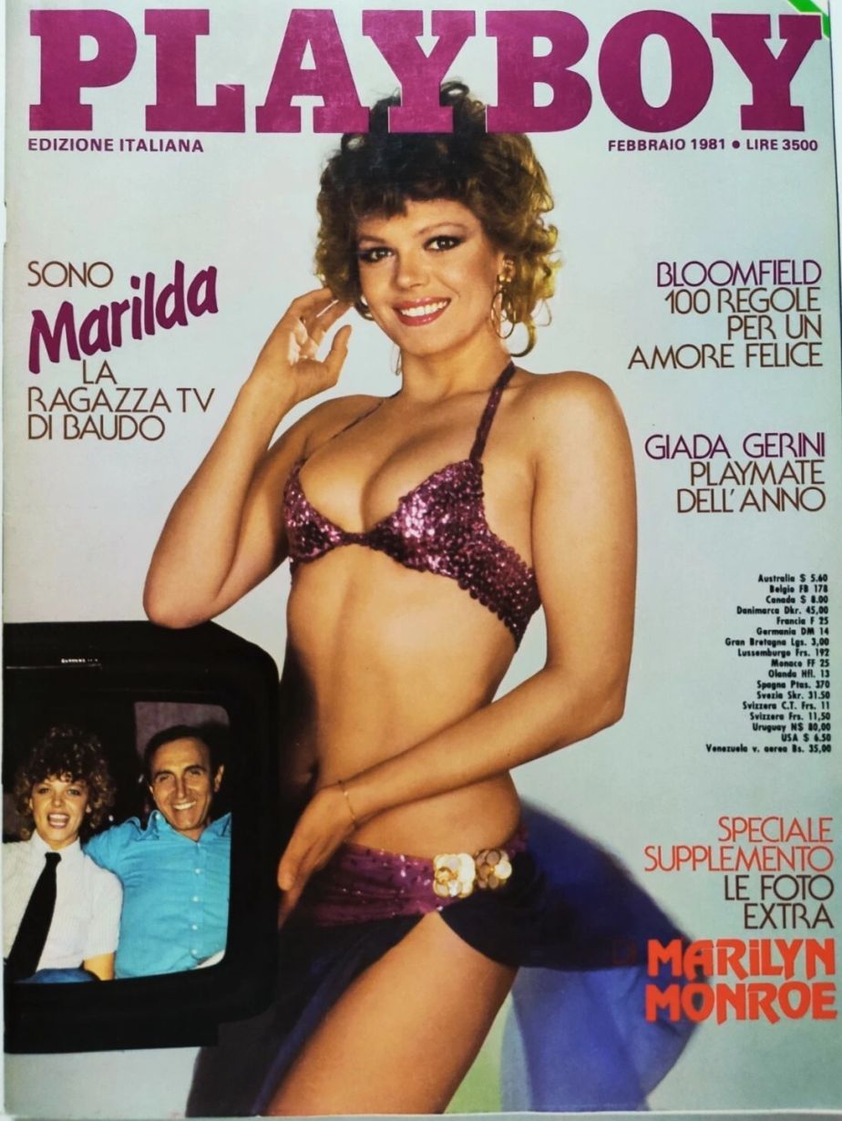 PLAYBOY (It) magazine side cover  February 1981