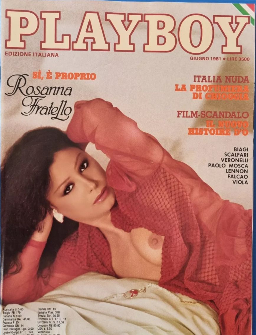 PLAYBOY (It) magazine side cover  June 1981