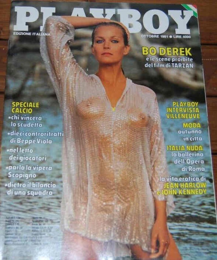 PLAYBOY (It) magazine side cover  October 1981