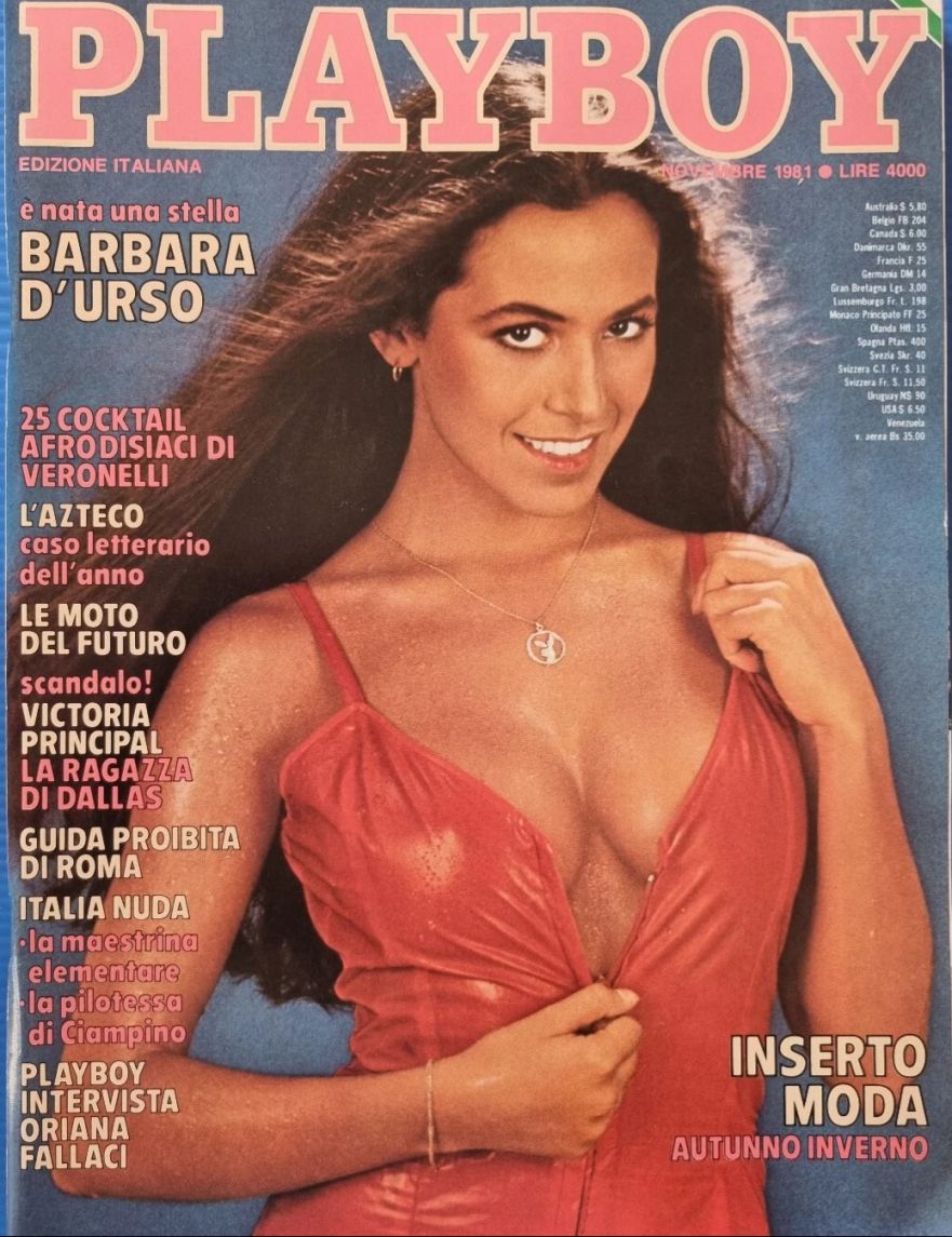 PLAYBOY (It) magazine side cover  November 1981