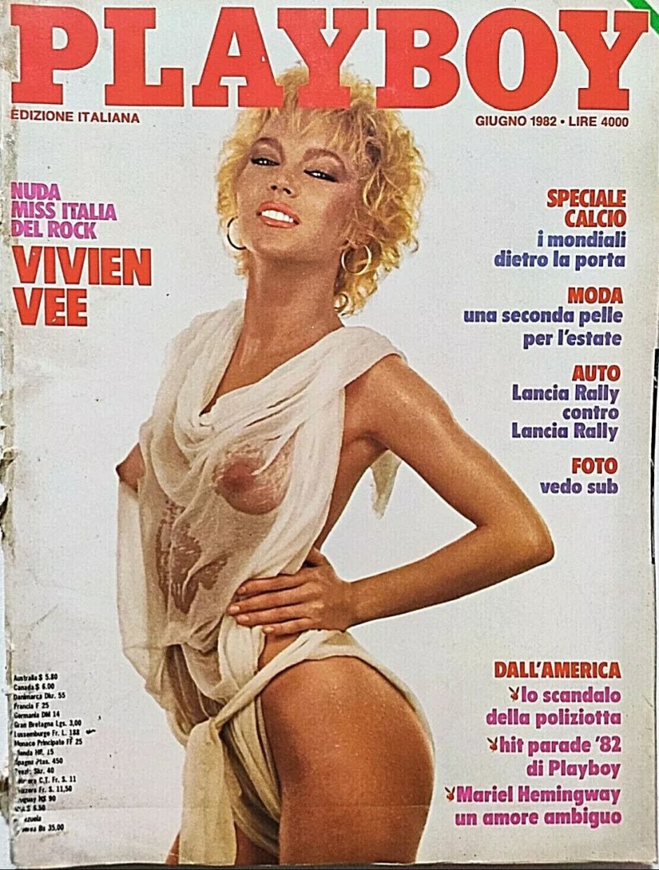 PLAYBOY (It) magazine side cover  June 1982