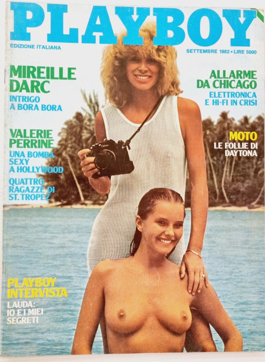PLAYBOY (It) magazine side cover  September 1982