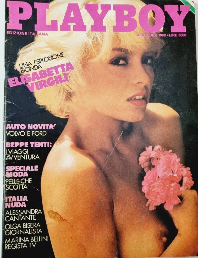 PLAYBOY (It) magazine side cover  December 1982