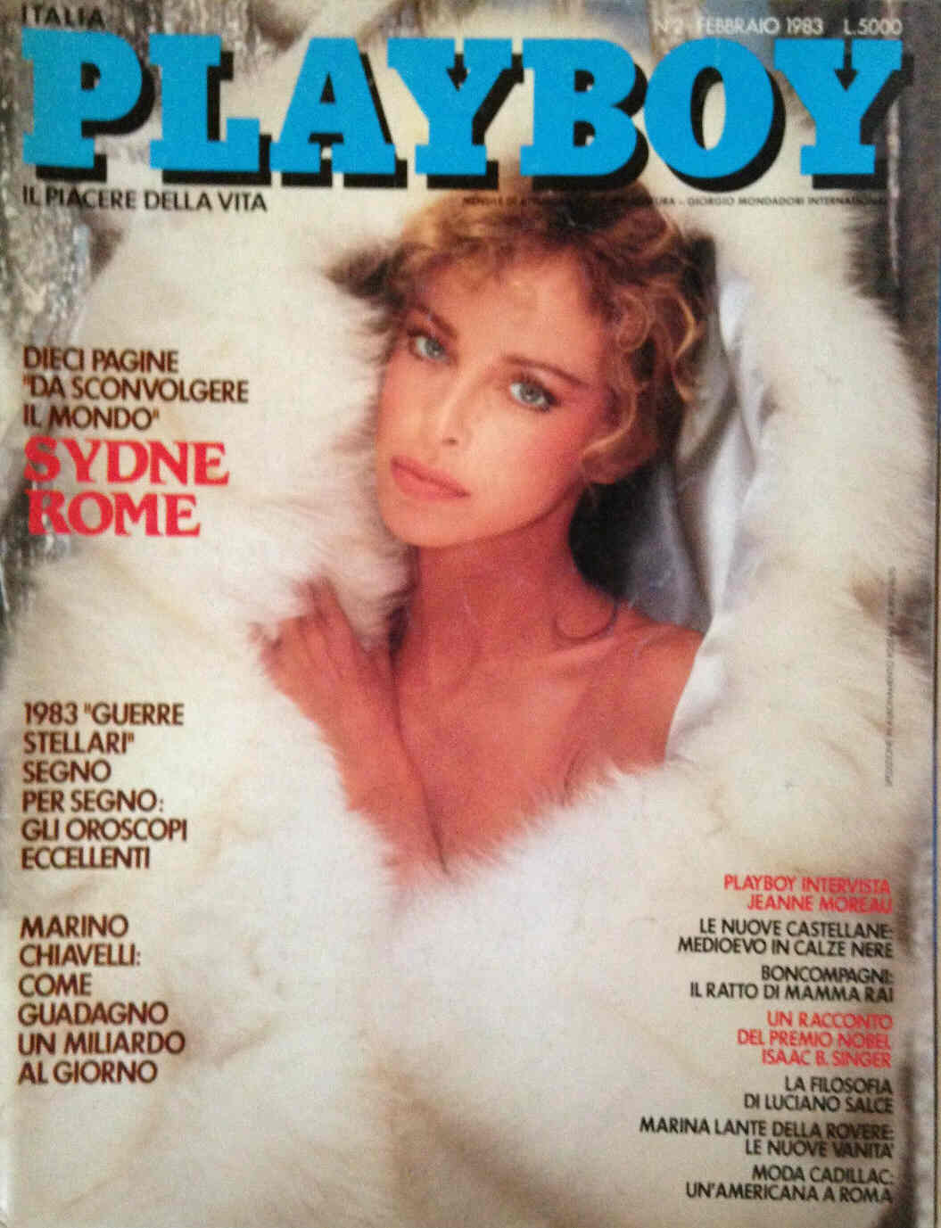 PLAYBOY (It) magazine side cover February 1983
