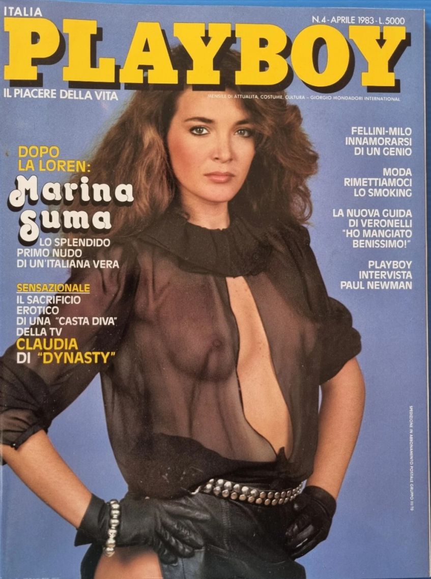 PLAYBOY (It) magazine side cover  April 1983