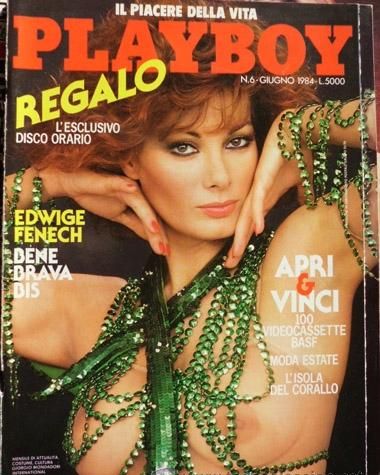 PLAYBOY (It) magazine side cover  June 1984