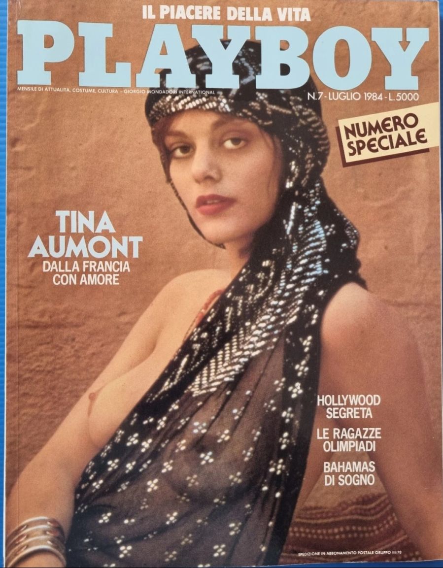 PLAYBOY (It) magazine side cover  July 1984