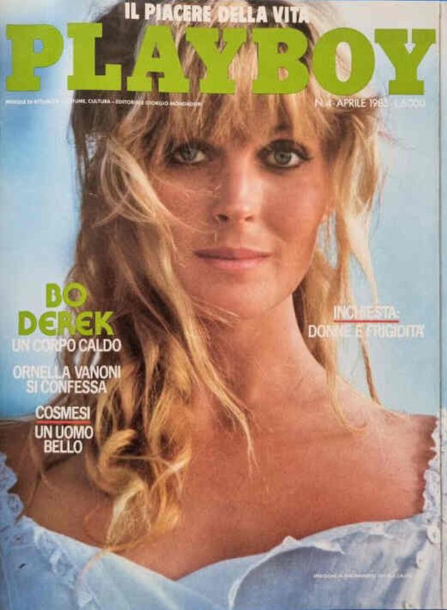 PLAYBOY (It) magazine side cover  April 1985