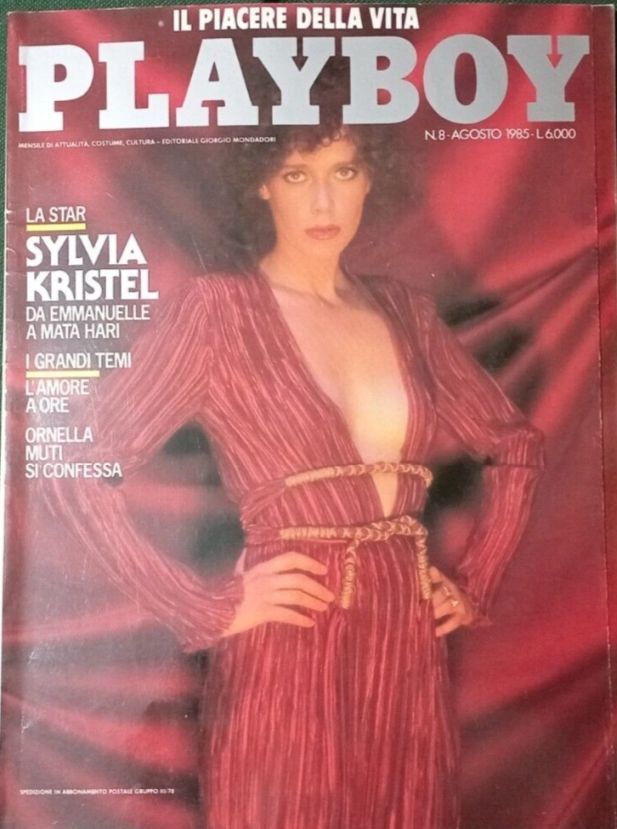 PLAYBOY (It) magazine side cover  August 1985