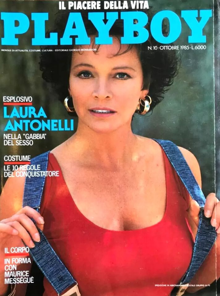 PLAYBOY (It) magazine side cover  October 1985