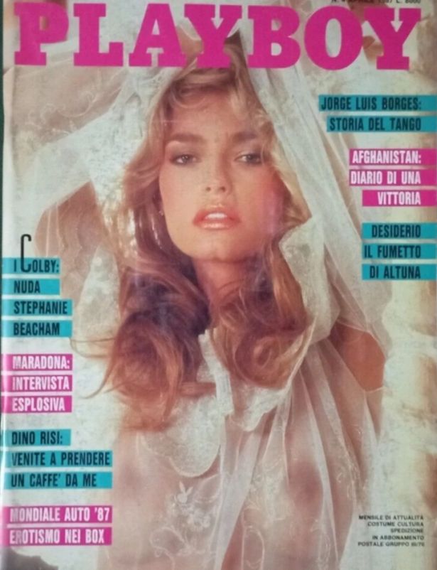 PLAYBOY (It) magazine side cover  April 1987