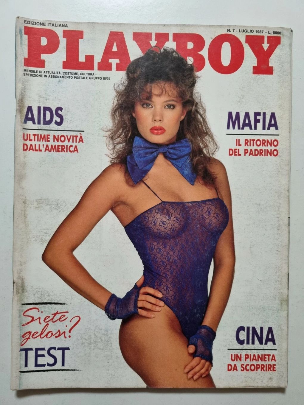 PLAYBOY (It) magazine side cover  July 1987