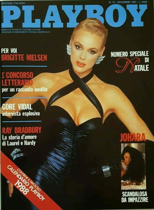 PLAYBOY (It) magazine side cover  December 1987