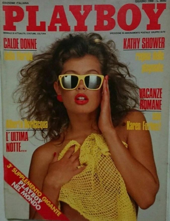 PLAYBOY (It) magazine side cover  June 1988