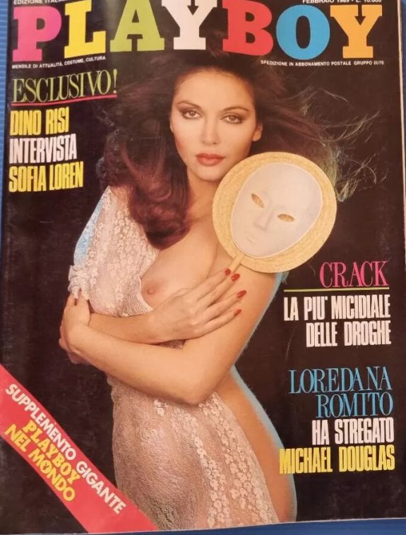 PLAYBOY (It) magazine side cover  February 1989