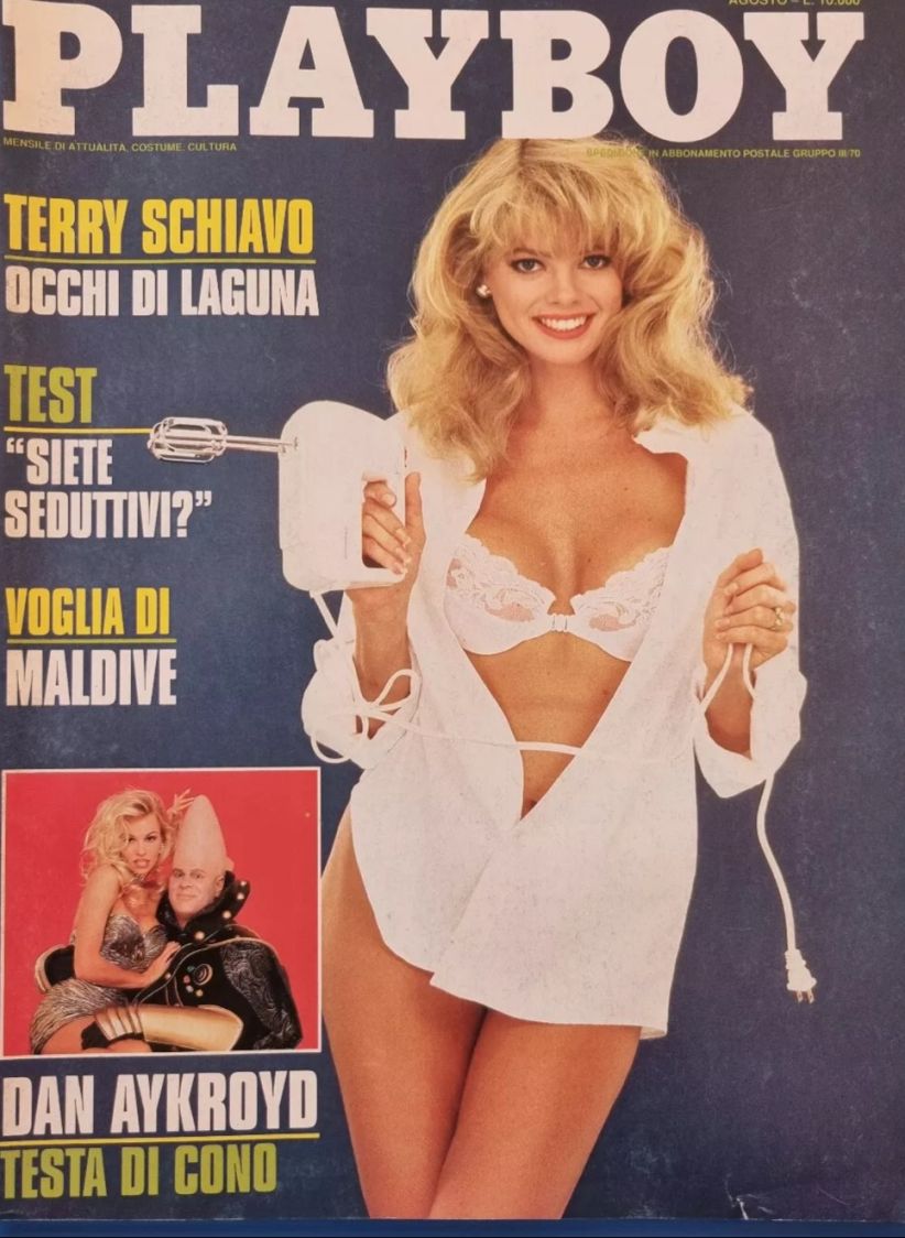 PLAYBOY (It) magazine side cover  August 1993