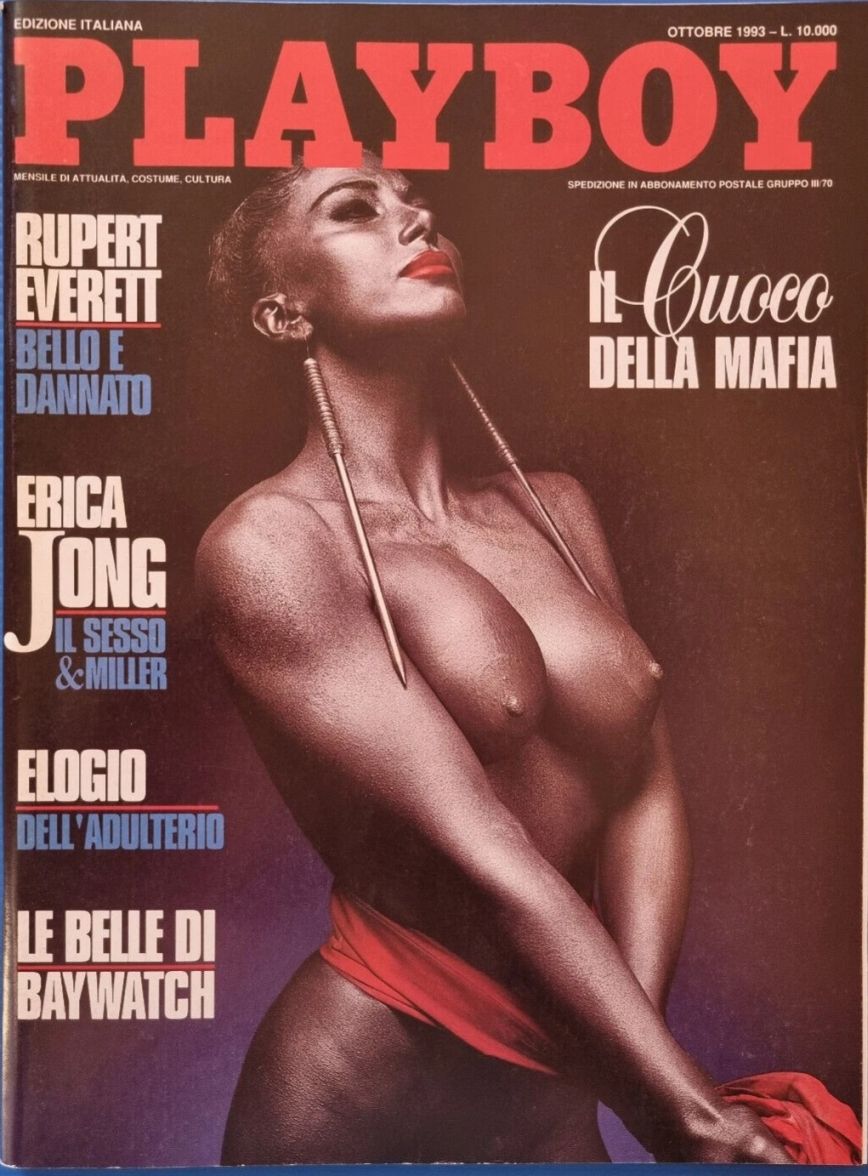PLAYBOY (It) magazine side cover  October 1993