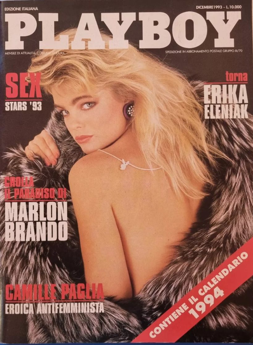 PLAYBOY (It) magazine side cover  December 1993