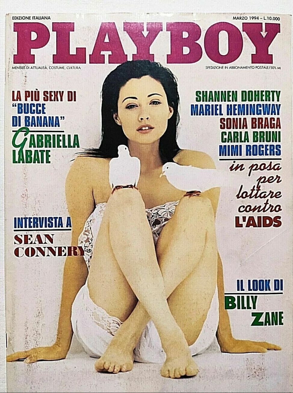 PLAYBOY (It) magazine side cover  March 1994