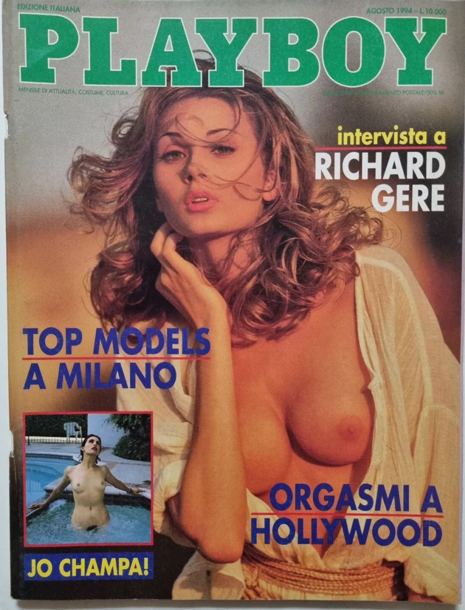 PLAYBOY (It) magazine side cover  August 1994