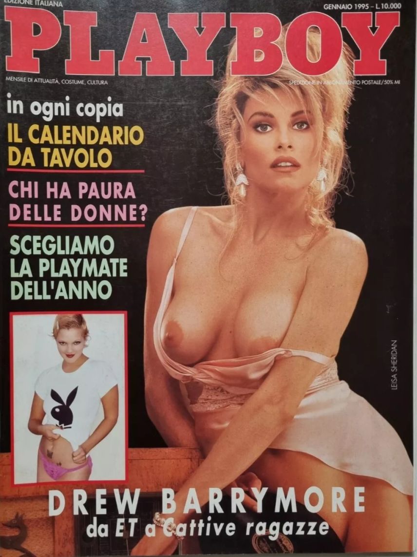 PLAYBOY (It) magazine side cover  January 1995
