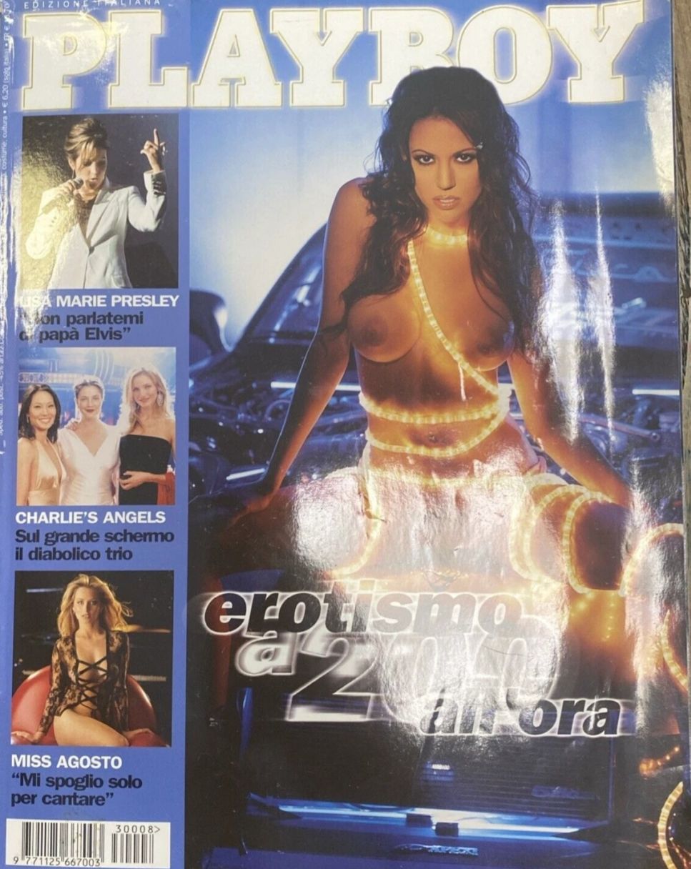 PLAYBOY (It) magazine side cover  August 2003