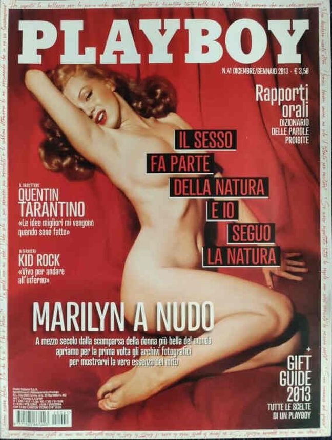 PLAYBOY (It) magazine side cover  December 2012/ January 2013 