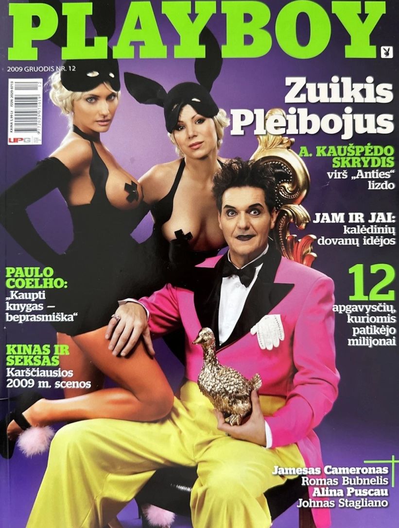 PLAYBOY LITHUANIA magazine side cover  December 2009