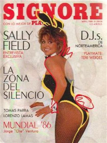 PLAYBOY (MEXICO) magazine side cover  April 1986