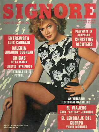 PLAYBOY (MEXICO) magazine side cover  May 1986