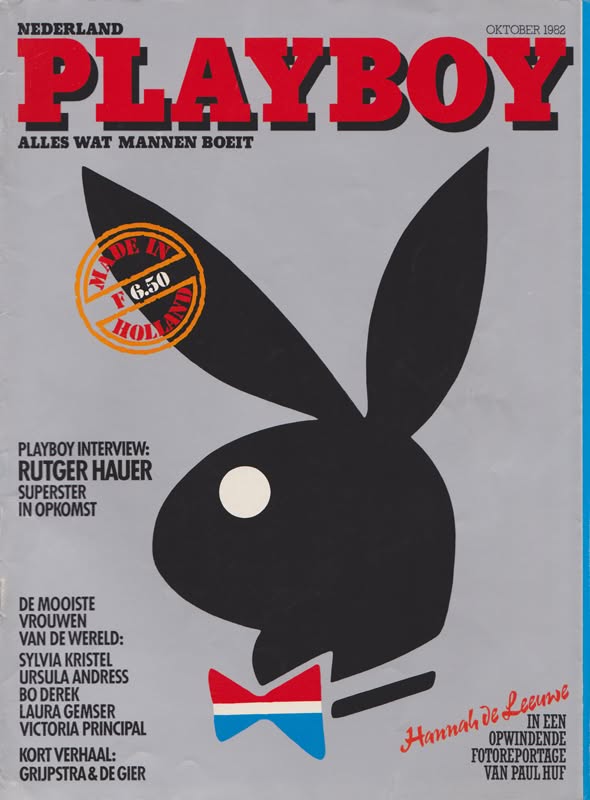 PLAYBOY NETHERLANDS magazine side cover  October 1982