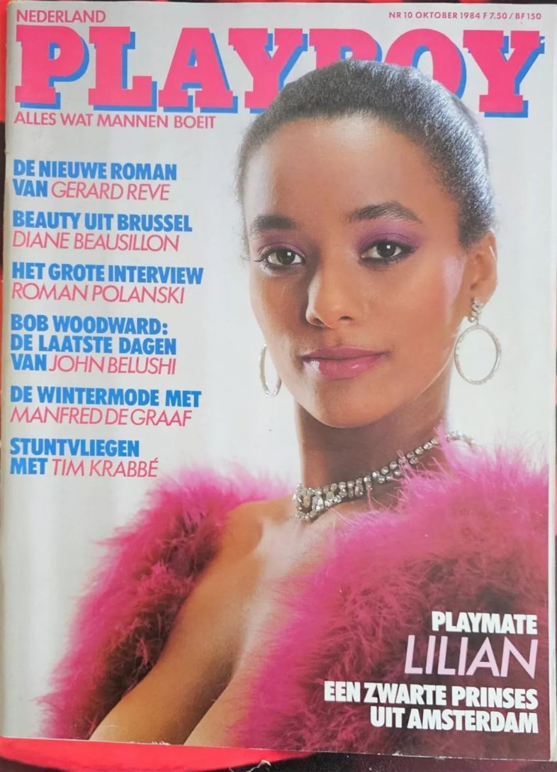PLAYBOY NETHERLANDS magazine side cover  October 1984