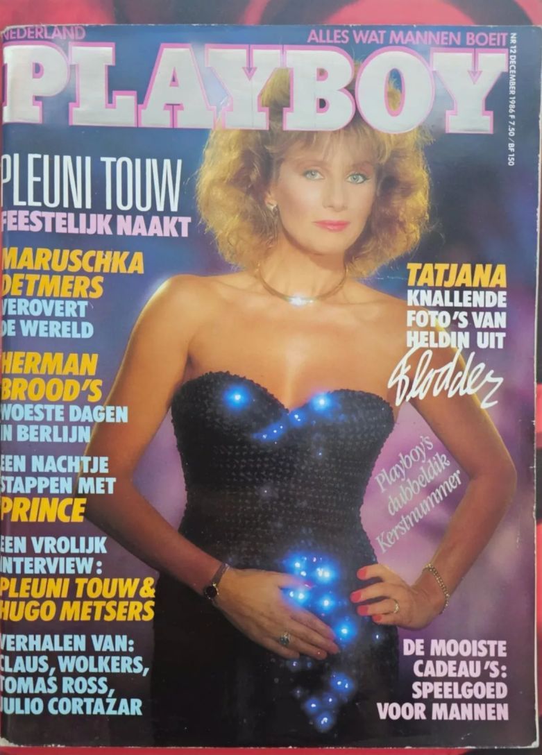 PLAYBOY NETHERLANDS magazine side cover  December 1986