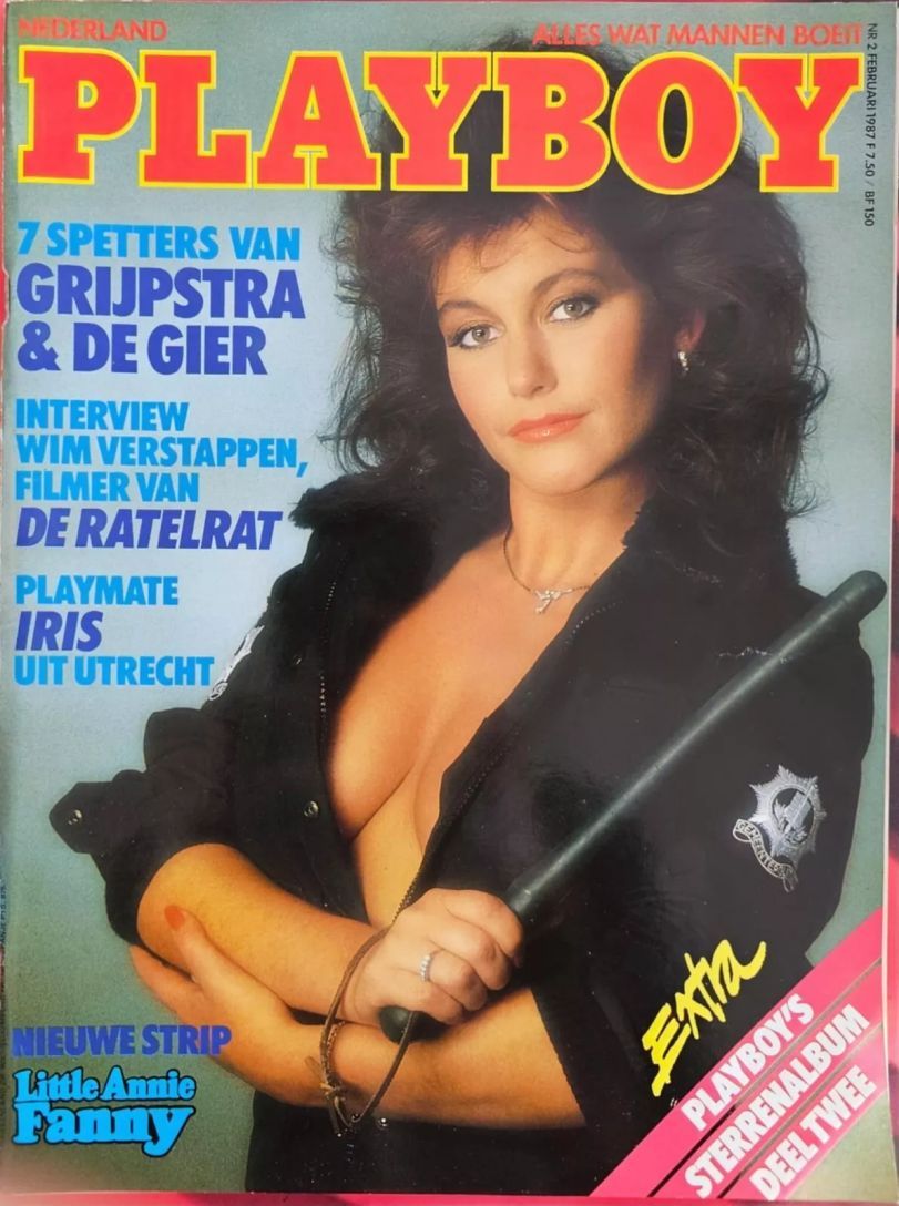 PLAYBOY NETHERLANDS magazine side cover  February 1987