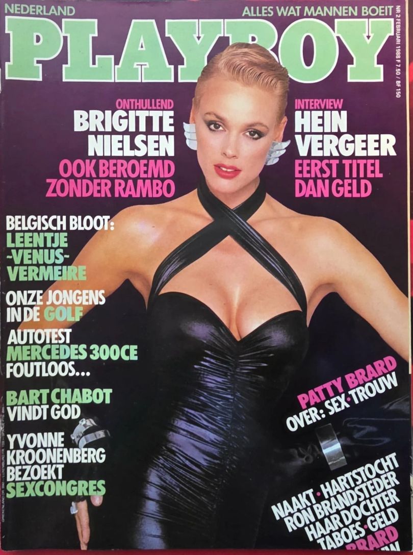 PLAYBOY NETHERLANDS magazine side cover  February 1988