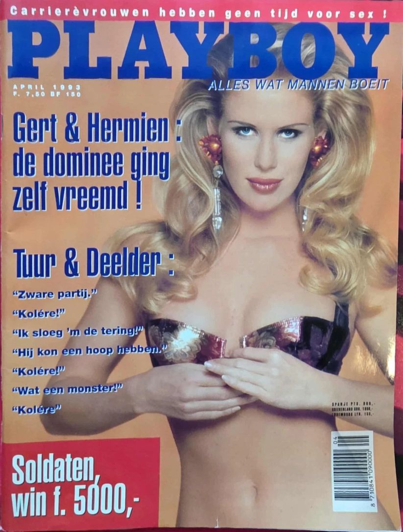 PLAYBOY NETHERLANDS magazine side cover  April 1993