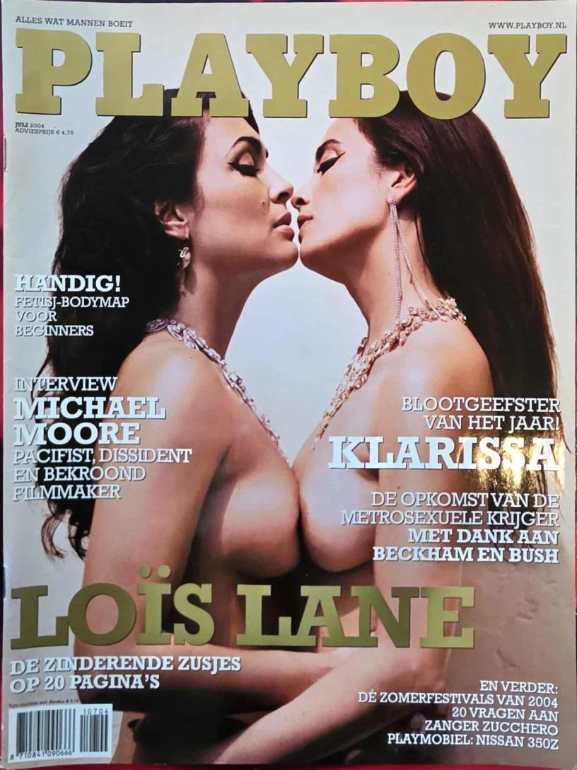 PLAYBOY NETHERLANDS magazine side cover  July 2004