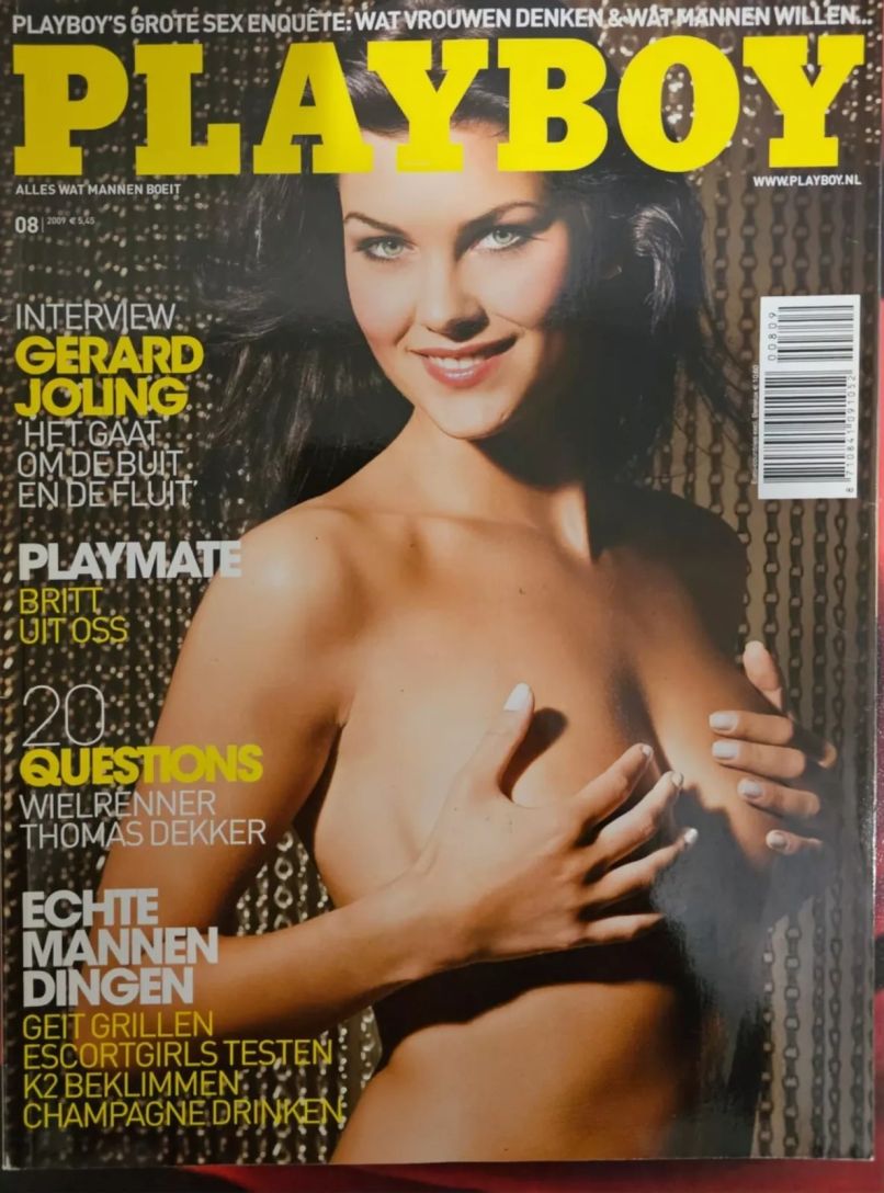 PLAYBOY NETHERLANDS magazine side cover  August 2009