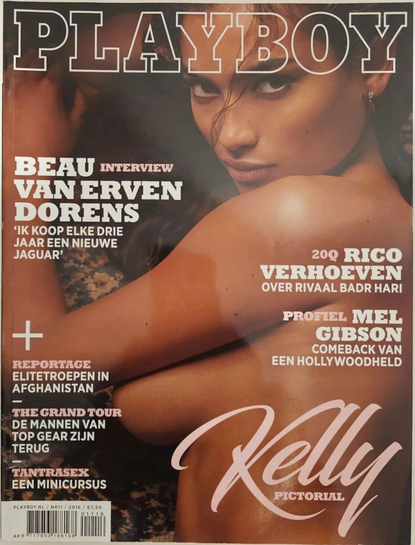 PLAYBOY NETHERLANDS magazine side cover  November 2016