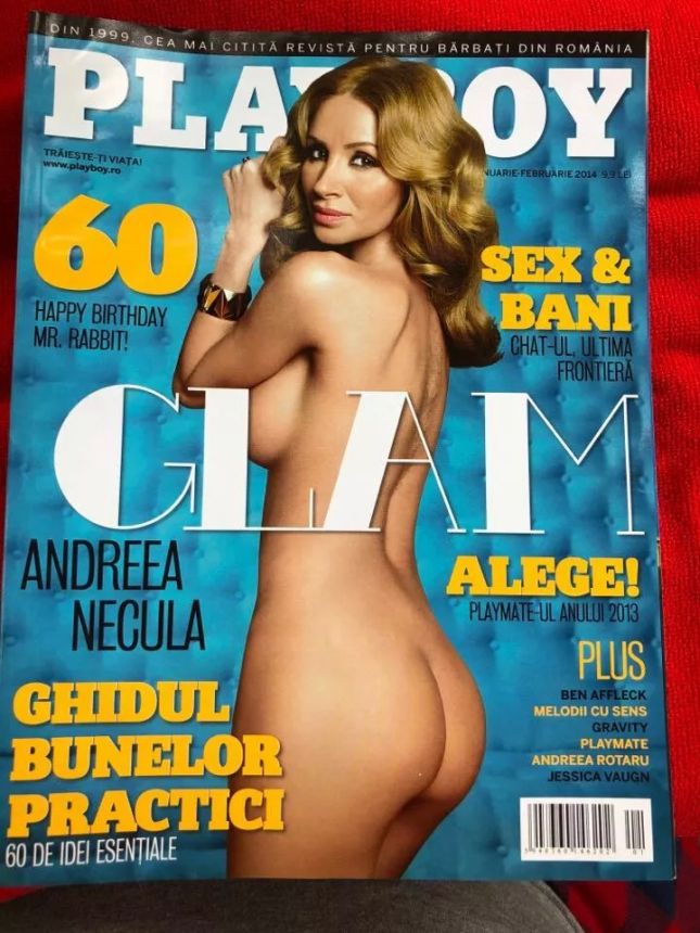 PLAYBOY ROMANIA magazine side cover  January/February 2014