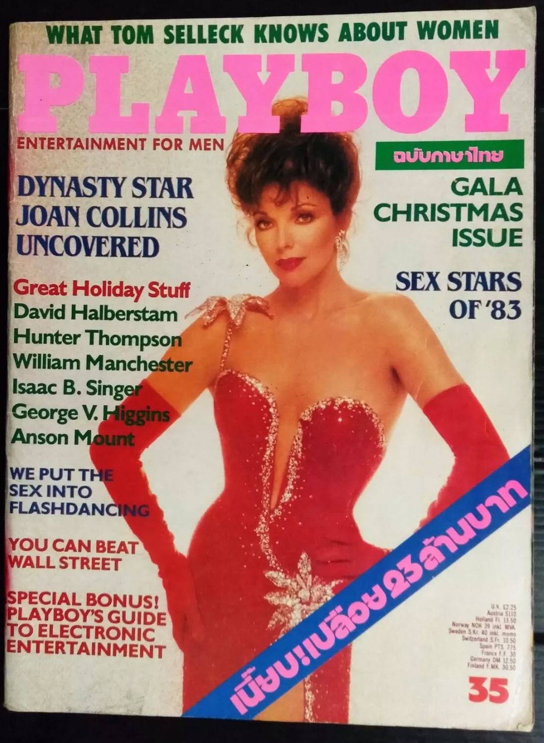 PLAYBOY THAILAND magazine side cover  December 1983