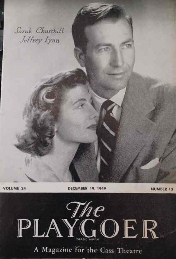 PLAYGOER CASS THEATRE magazine side cover Issue 13 19 December 1949