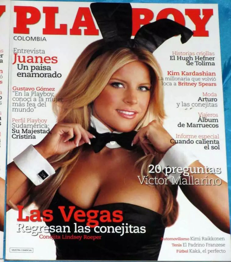 PLAYBOY COLOMBIA magazine side cover  December 2007