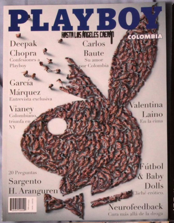 PLAYBOY COLOMBIA magazine side cover  August 2011