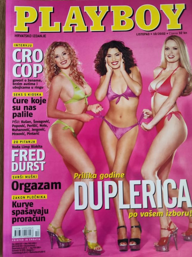 PLAYBOY (Croatia) magazine side cover  October 2002