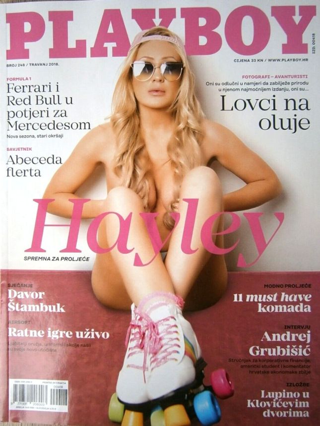 PLAYBOY (Croatia) magazine side cover  April 2018
