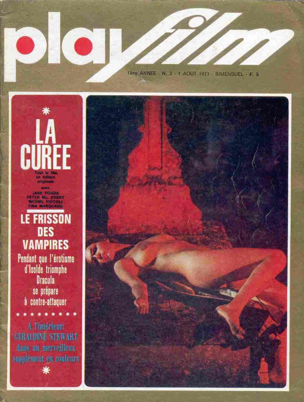 TOPFILM/PLAYFILM magazine side cover Issue 3  PlayFilm 1 August 1971